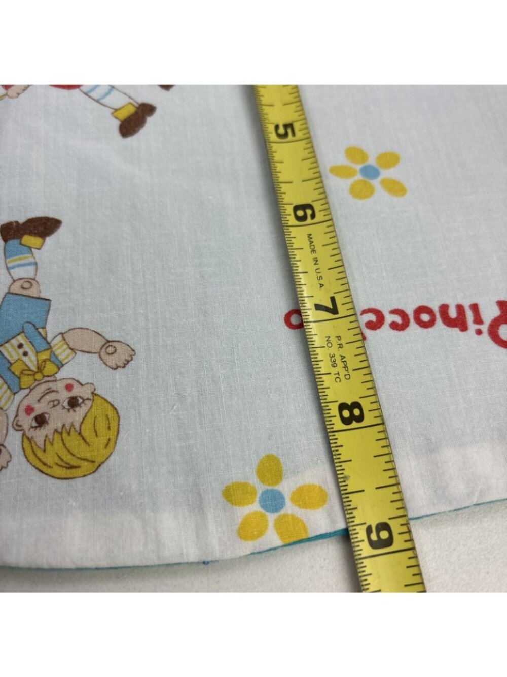 Vintage PINOCCHIO Disney Fabric Handmade Toddler Bib - Adjustable Snap Fasten - Picture 6 of 7